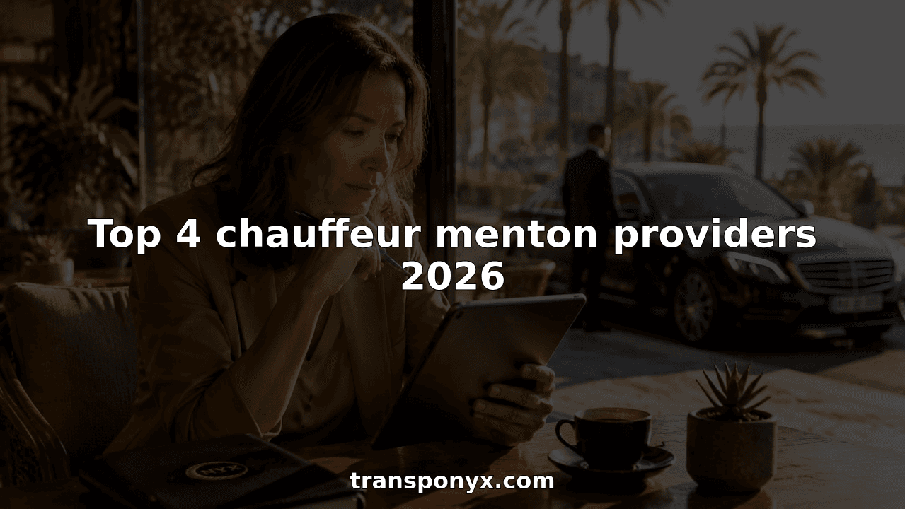 Top 4 chauffeur menton providers 2026