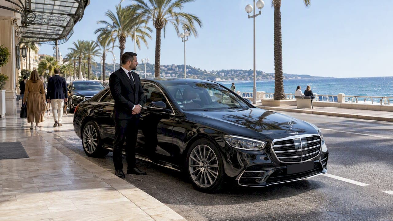 Hourly chauffeur rates in Nice: €60 sedans, Van 8 pax €100+ in 2026